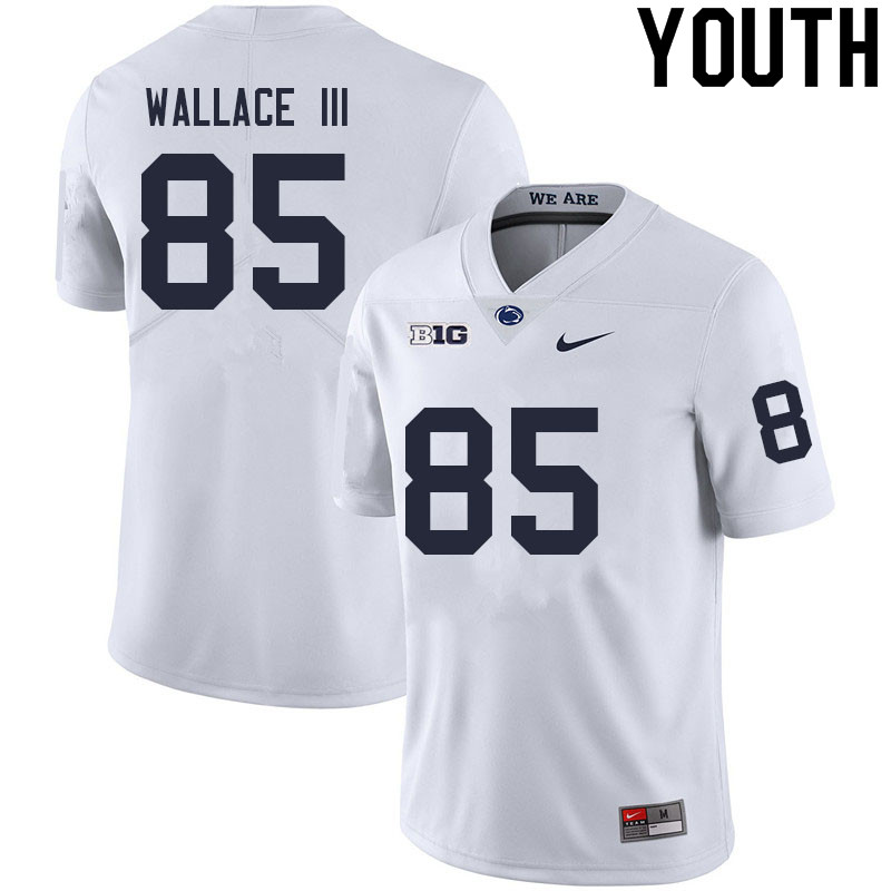 Youth #85 Harrison Wallace III Penn State Nittany Lions College Football Jerseys Sale-White